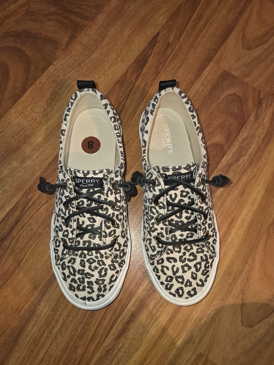 Sperry Shoes - Sperry Leopard Print Canvas Sneakers - Black & Cream